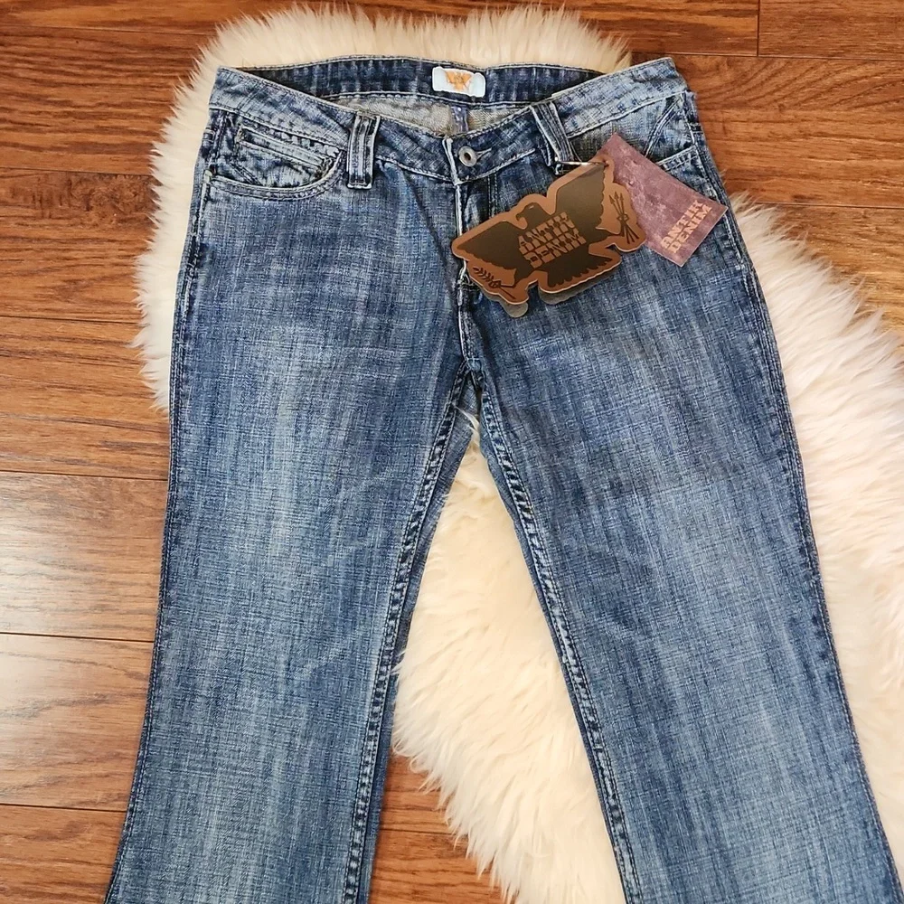 Antik Embroidered Pocket Bootcut Dark Wash Jeans - Picture 4 of 9